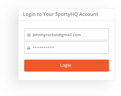 sportyHQ Your members can login with their own account